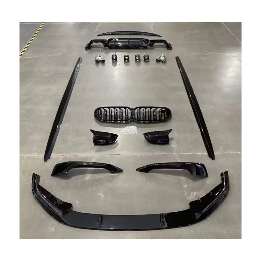 High quality MP small kit For BMW 5 Series G30 G38 2020 including front lip,side skirts,grille,rear diffuser with exhaust pipe