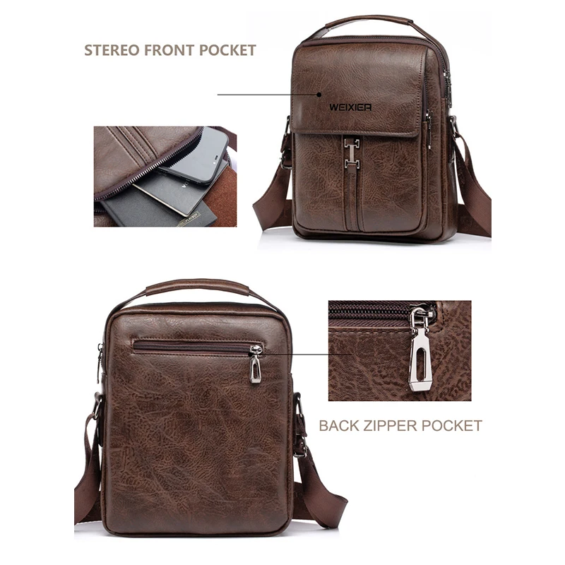 Fashionable crossbody men bags new stylish  bolsa de mensaj  pu leather messenger bags