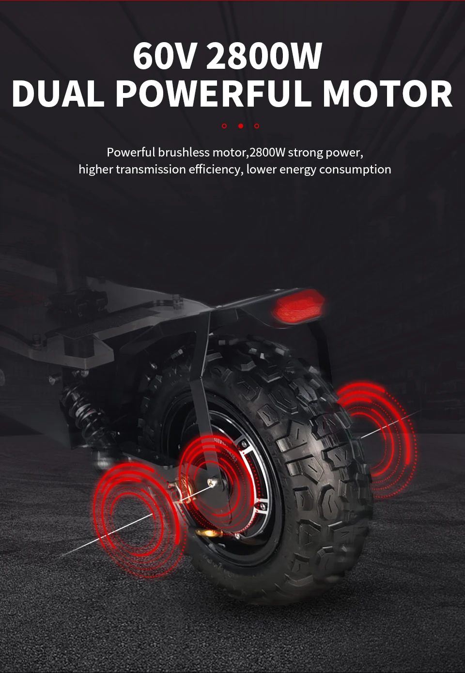 5600Watt 60V Dual Motor E Scooter Folding 11inch Offroad Powerful Q06P Electric Scooter USA Warehouse