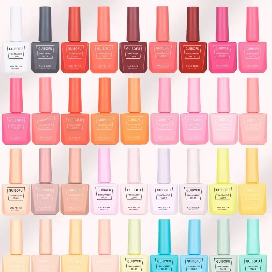 Wholesale fashion transparent nail polish professional nail supplies UV glue for salons can be customized