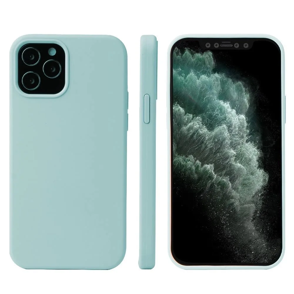 
Shockproof Real Soft Liquid Silicone Phone Case For iPhone 11 12 mini Pro Max XS X XR 7 8 6 6S Plus SE 2020 Back Cover Case 