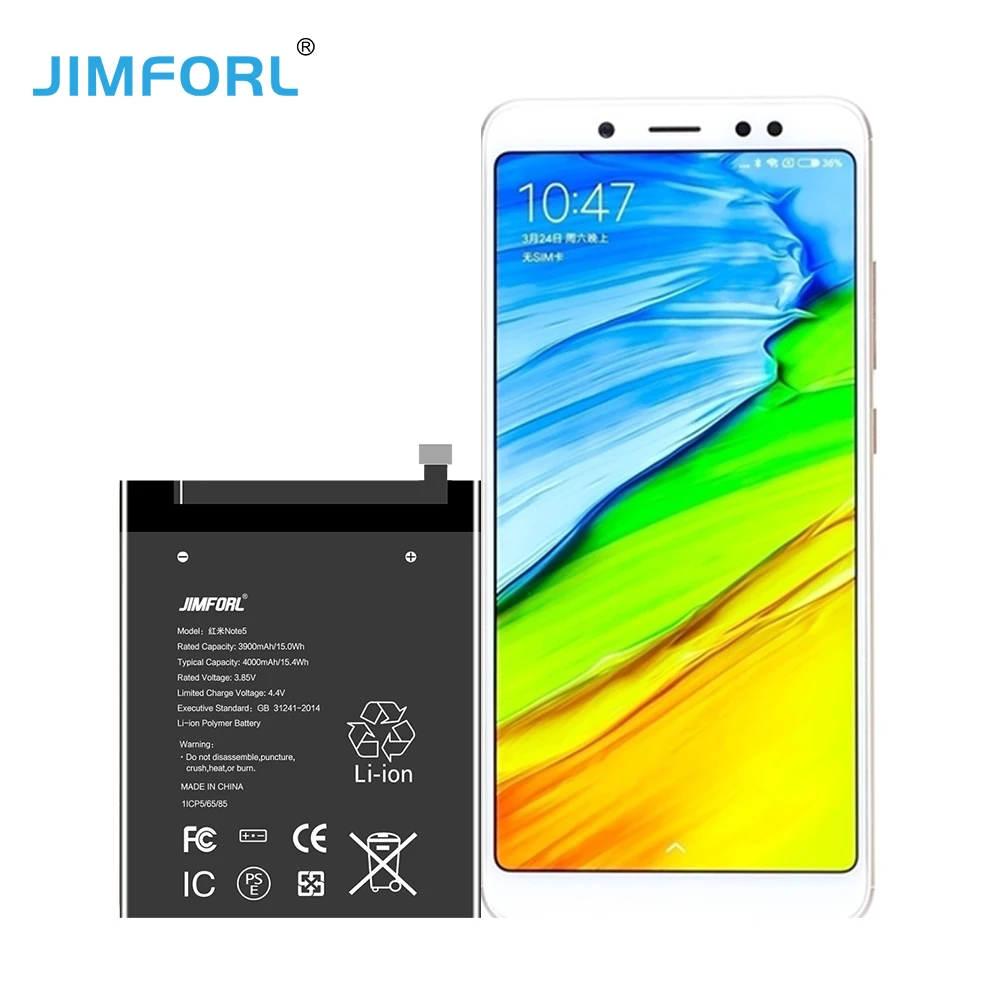 OEM manufacturer 3900/4000mAh BN45 Battery For Xiaomi Redmi Note 5 Bateria For Redmi Note 5 Battery