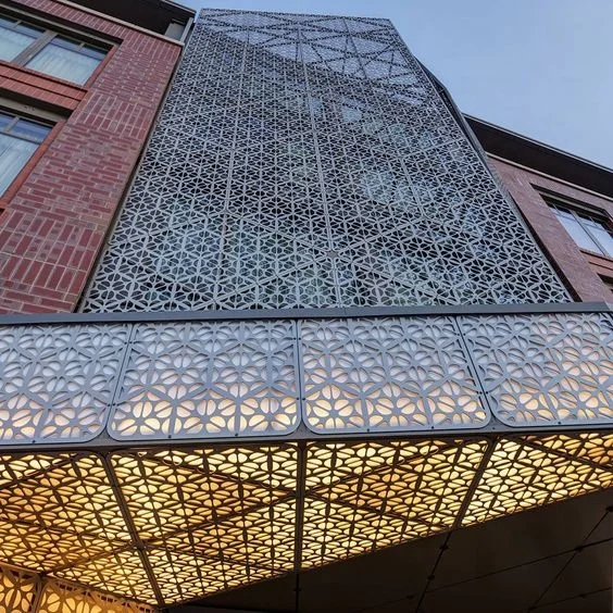 Facade Panel aluminum laser cut screen External Cladding Curtain Wall