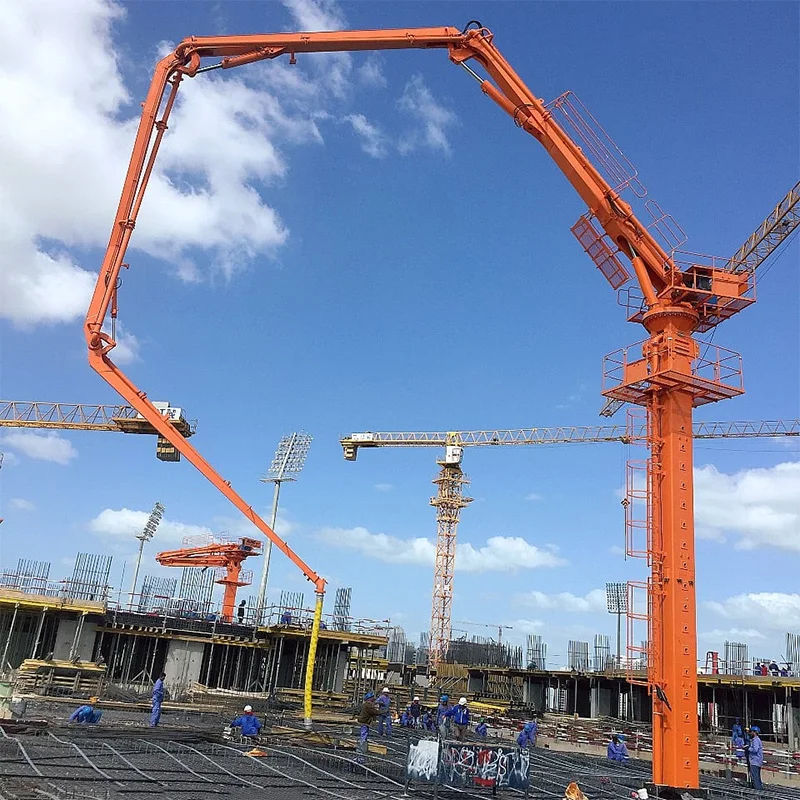 Mobile Mobile Hydraulic Concrete Placing Boom electric endurable concrete placing boom with rubber hose pouring concrete
