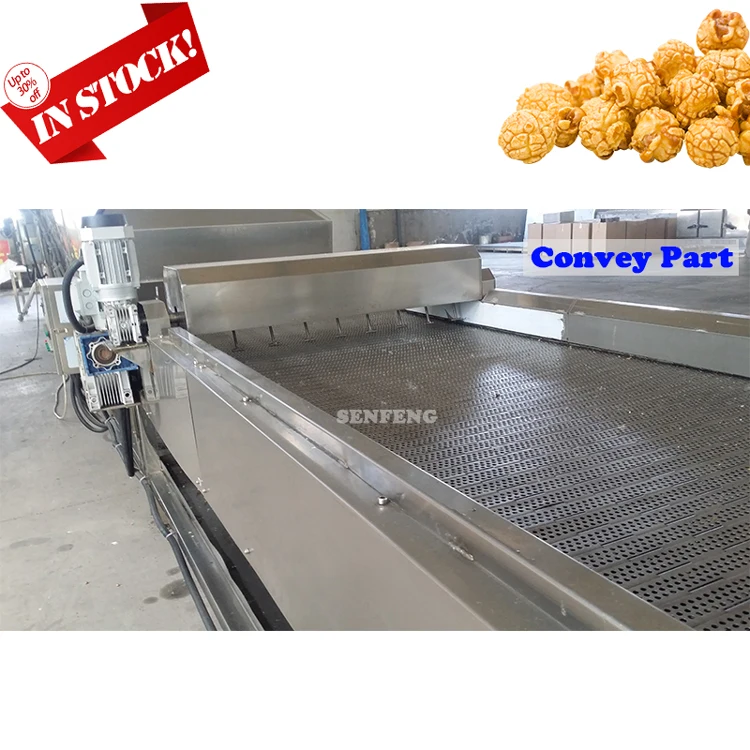 Stainless Steel Seasoning Popcorn Maker Machine Industrial Automatic Caramel Popcorn Production Line