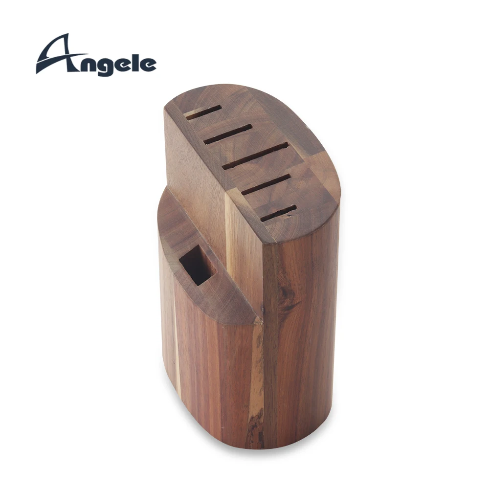 2023 hot selling wood knife holder 14pcs Bamboo Knife Block kitchenware wooden magnetic knife holder
