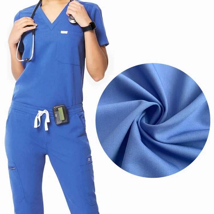 
Waterproof Polyester Rayon Spandex Fabric FUYI Medical Scrubs Fabric Nursing Uniform Fabric 