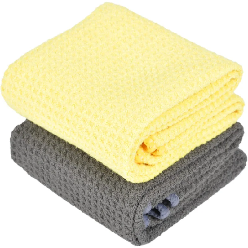 Ultra soft waffle weave velvets stripe kitchen cloth super absorbent kitchen cleaning towel