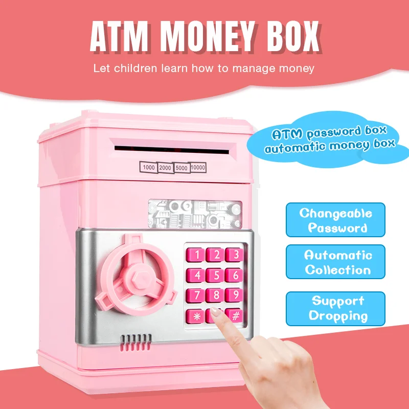 Multifunctional coin piggy bank decorative safes Great Educational Toy for wholesales