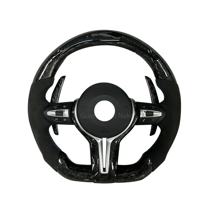 Auto Parts Carbon Fiber Steering Wheel For BMW F10 F30 E46 E60 F15 F90 F80 G20 G30 M3 M4 M5 Leather LED Steering Wheel