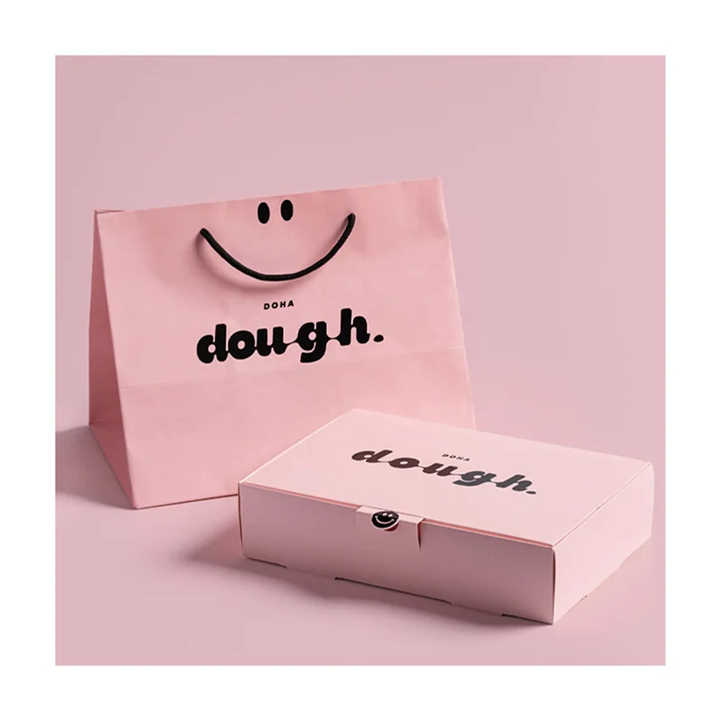 Creative Baking Gift Storage Design Individual Handheld Pastry Dessert Packaging Food Take Away Box