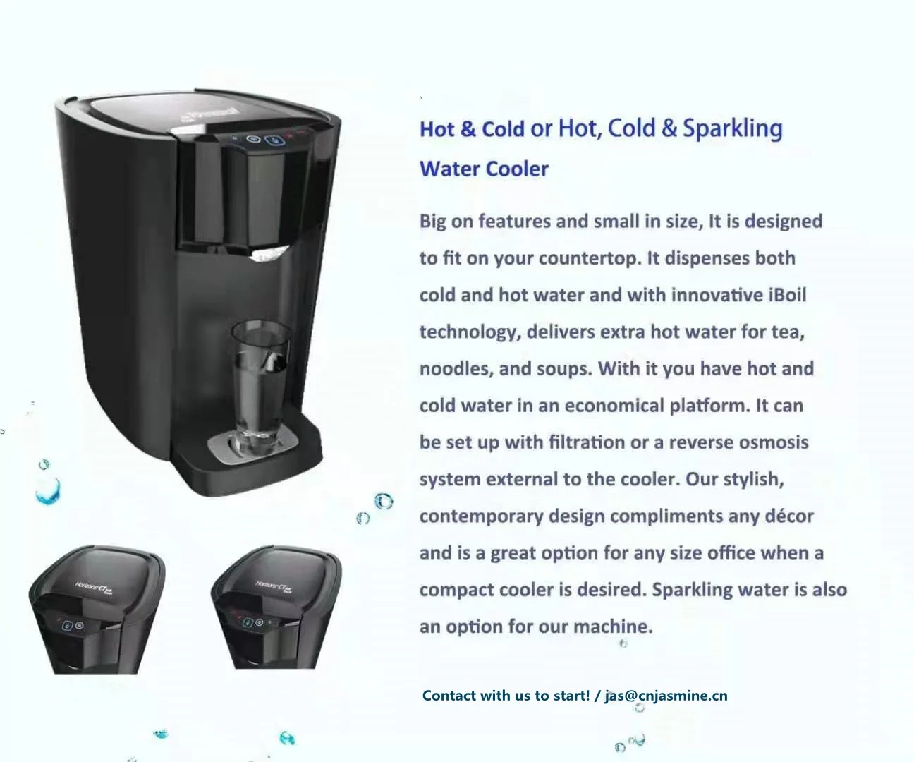 Factory Portable Stand Smart Desktop Cooler Hot Cold Soda Sparkling Maker Water Dispenser