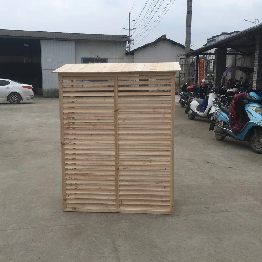 Outdoor air conditioner cover decorative conditioner protect cover wooden air condition cover