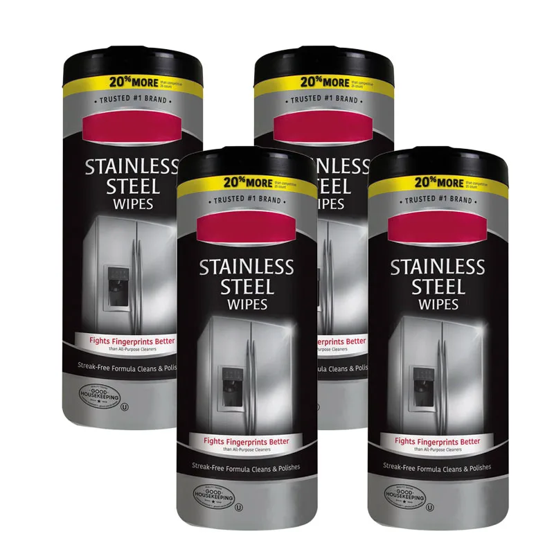 Household Stainless Steel Surface Cleaning Wipes Canister Kitchen Cleaning Wipes