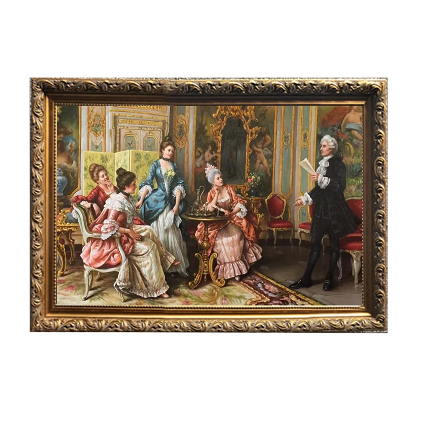 European classical  figures pure handmade oil painting high-end Academy of fine arts painter Linmu works Castle han