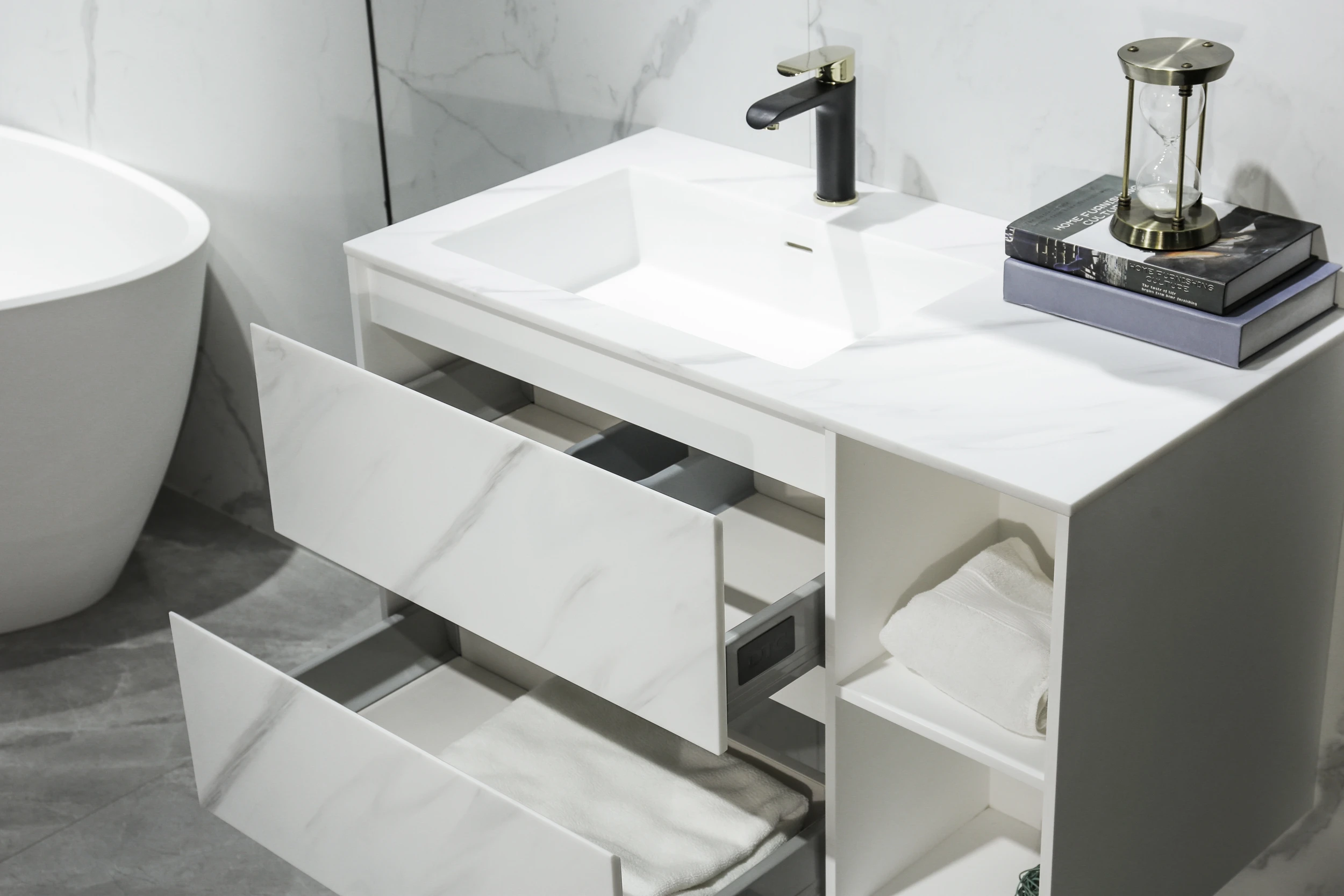 Product Practical Beautiful Wash Basin Bathroom Vanities Bathroom Furnitures Hot Sale New GM Modern Rectangle Hotel 3 Years