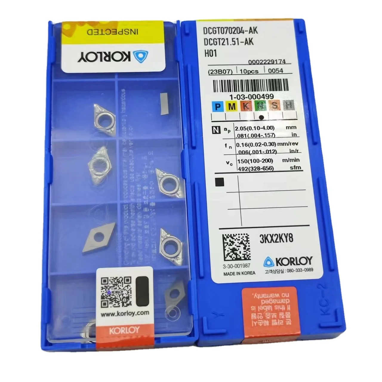 Korloys Original CNC DCGT11T302-AK H01 Series Special Aluminum Copper Turning Tool Full Series for Effective Turnings