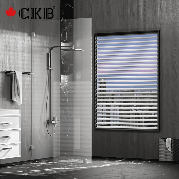 CKB OEM ODM Bathroom Chrome Clear Tempered Glass Shower Door Frameless Panel Stand Up Shower