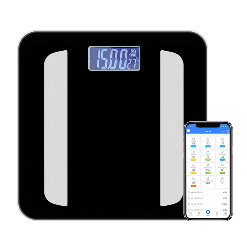 Электронные цифровые весы со светодиодной подсветкой, умный бытовой прибор для измерения массы тела и жира, для ванной комнаты