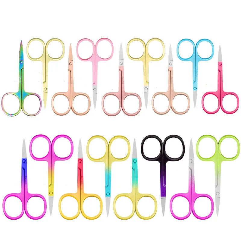 Stainless Steel Eyebrow Scissors Cuticle Scissors Manicure Scissors for Nails Multi-Purpose
