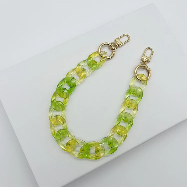 YN Acrylic Chain Strap Colorful Purse Strap Handbag Handle Replacement Crossbody Shoulder Strap for Bag Purse DIY Accessories