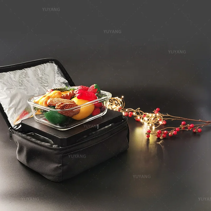 YUYANG New Upgraded 80W Electric Heated Lunch Box Warmer Lunch Bag Car Charge Personal Portable Microwave mini Oven