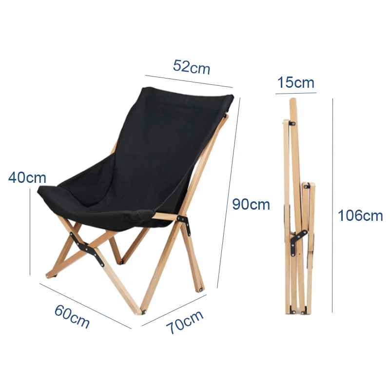 luxury camping furniture wood print folding  chair Aluminum frame chair garden picnic chair