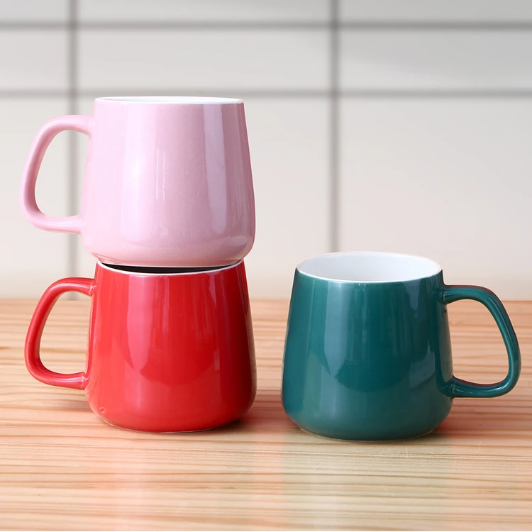 Personalized Warming Ceramic Mug with Handle - Porcelain Mug for Hot Drinks and Milk Custom Logo for Business Gifts