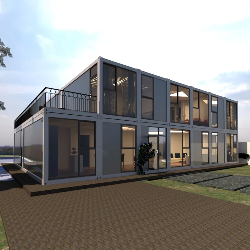 Luxury Prefabricated 40ft Container House Ready Made Economical Cheap Modular Portable Living Container Office With Bathroom