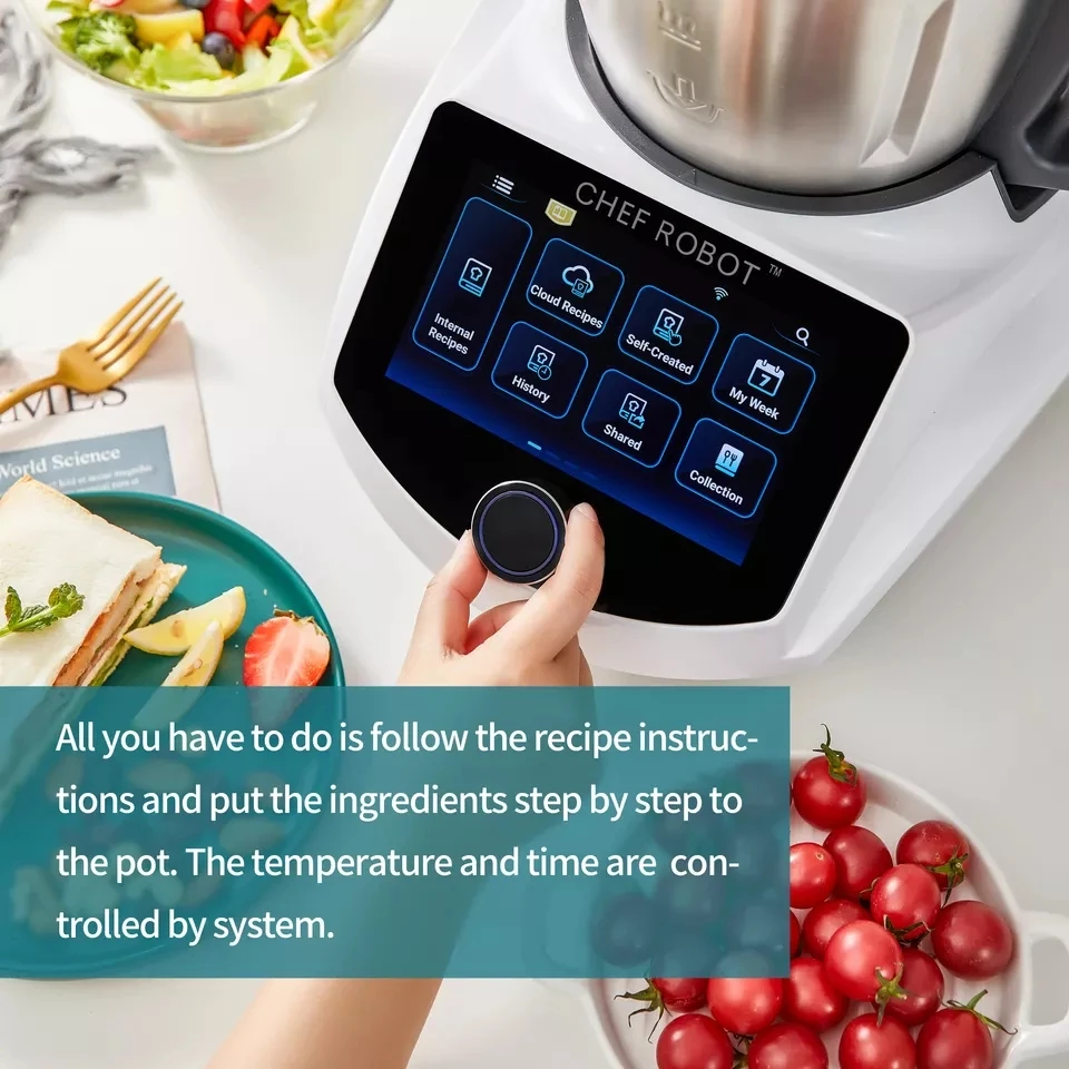 QANA  Wifi  App USB  multifunction dough kneading machine salad chopper Food Processors for household thermo food processor