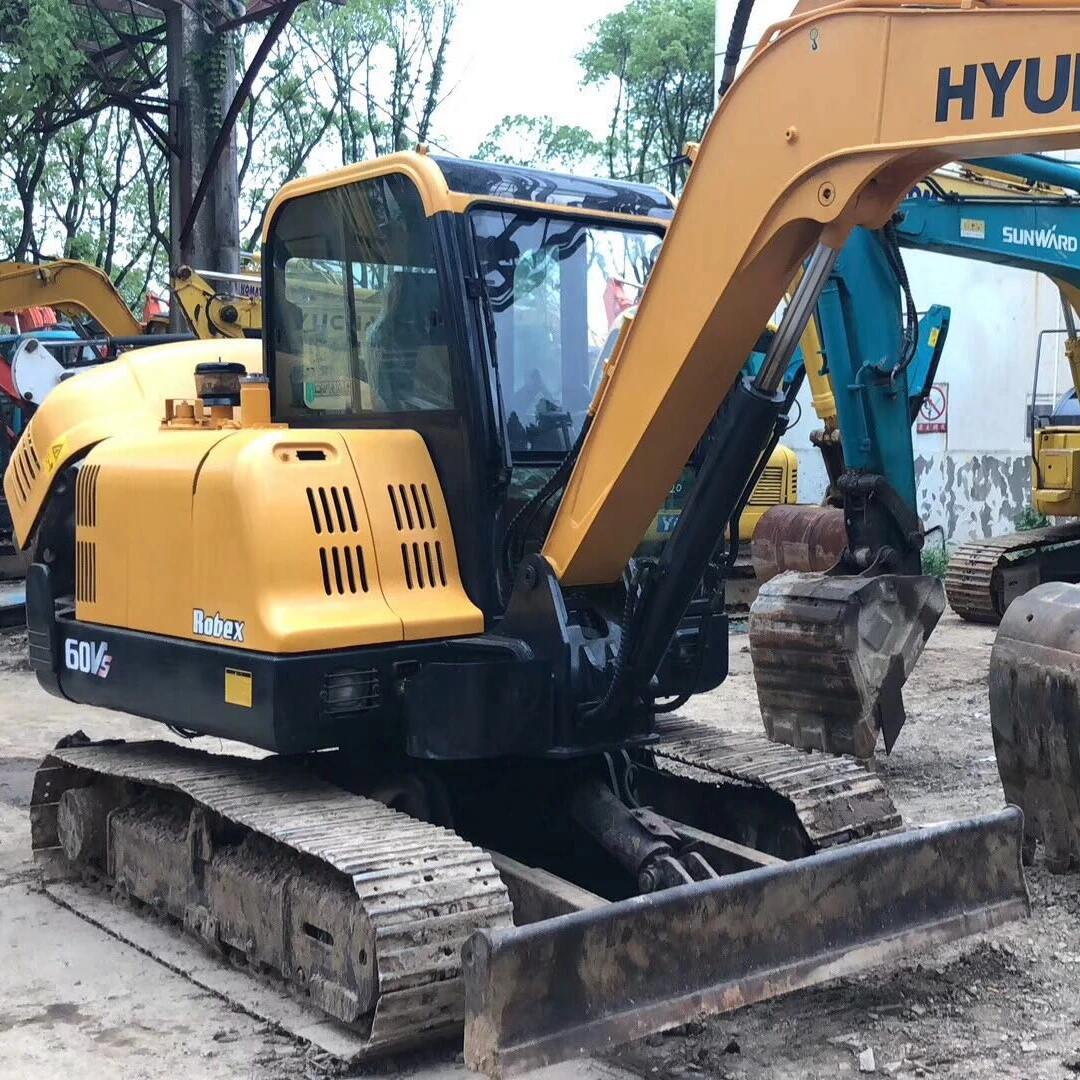 used second hand HYUNDAII R60VS R80-7 R100-7  0.21m3 6 ton 8 ton mini crawler excavator in good quality