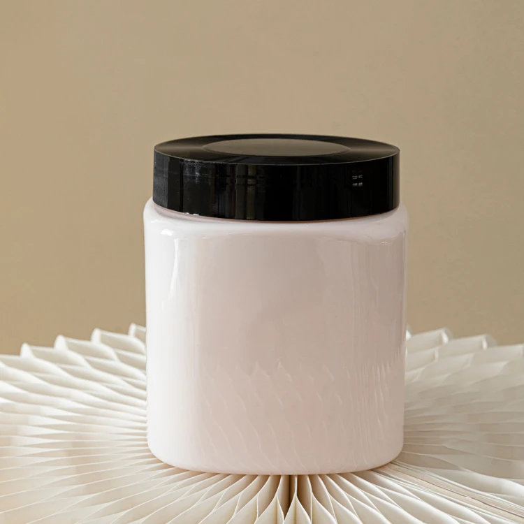Free Sample Color Customization 500ML 16.7oz Special Shape PE Jar Plastic Hair Mask Jar body butter jars1000ml Food Storage
