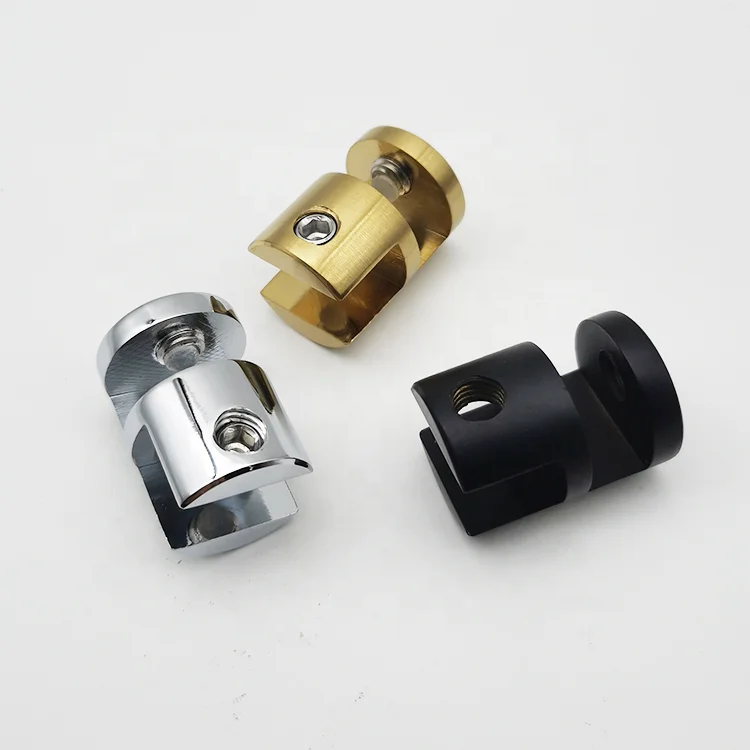 Brass Bathroom Round Glass Clamp Glass patch fittings Silver Golden Black 23x33mm