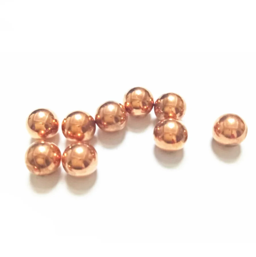 Шарики из углеродистой стали с медным покрытием, 6 мм, 8 мм, 10 мм, 11 мм, цвета розового золота