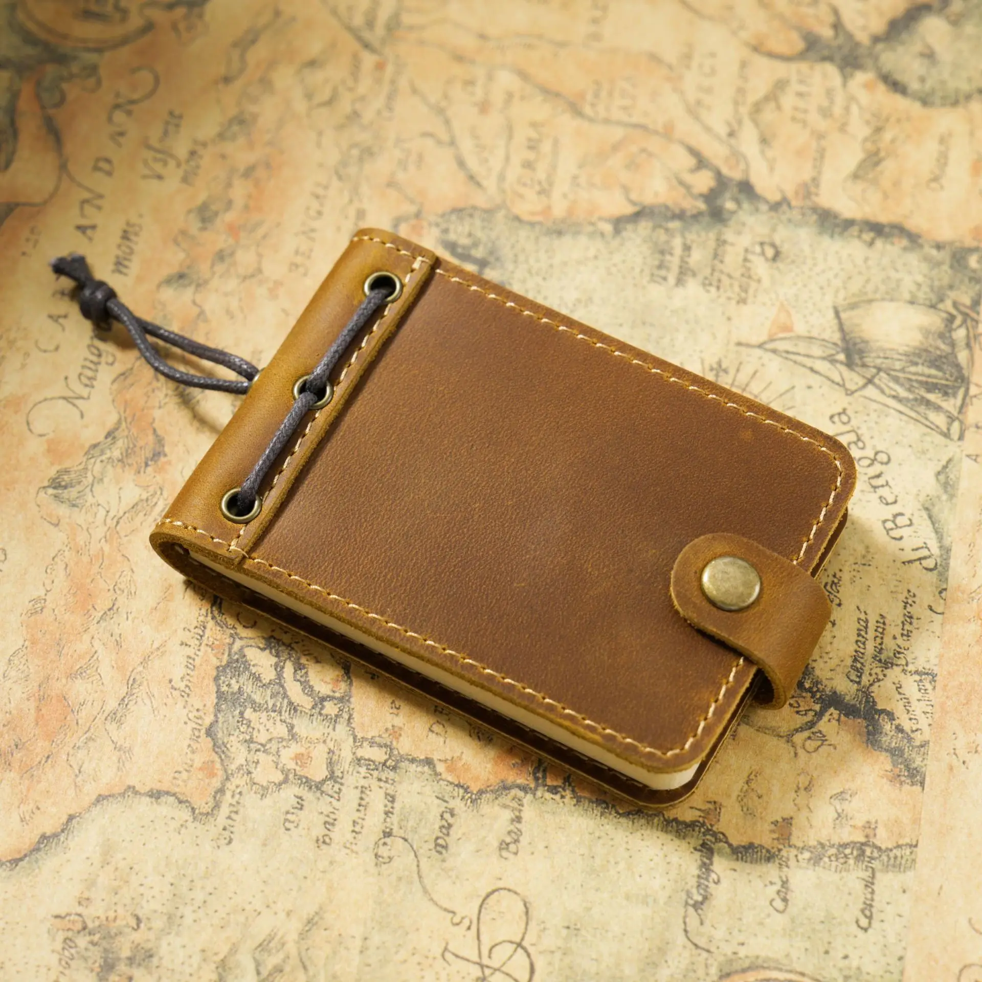 YY Stocked Genuine Leather Book Cover Small Travel Journal Diary Notebook Holder Stylish Leather Journal Gift for Men Women