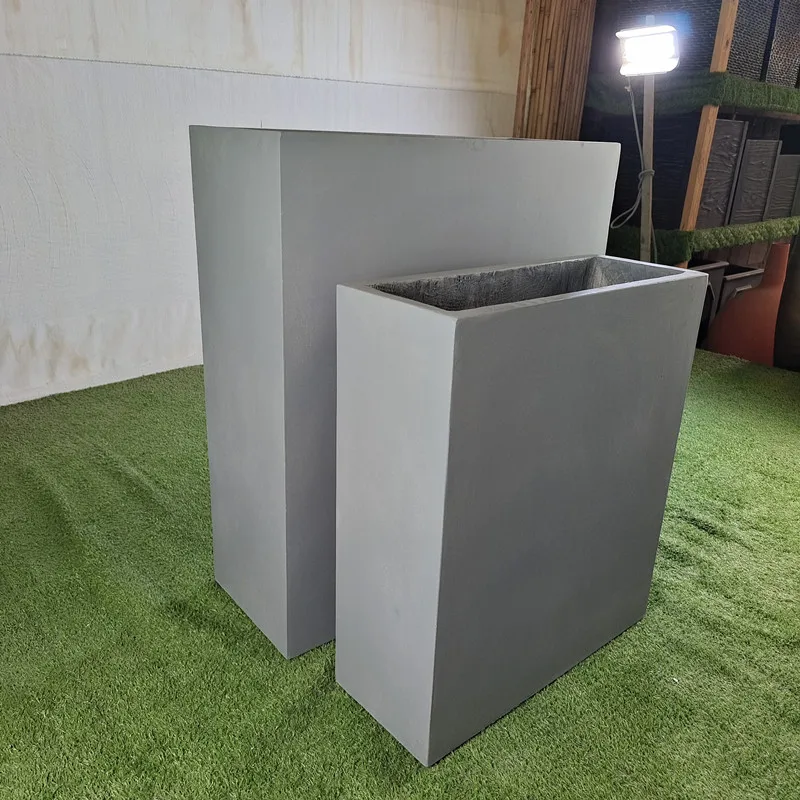 High quality factory cheap price fiber clay tree flower planter and pots for garden light weight plant pots box