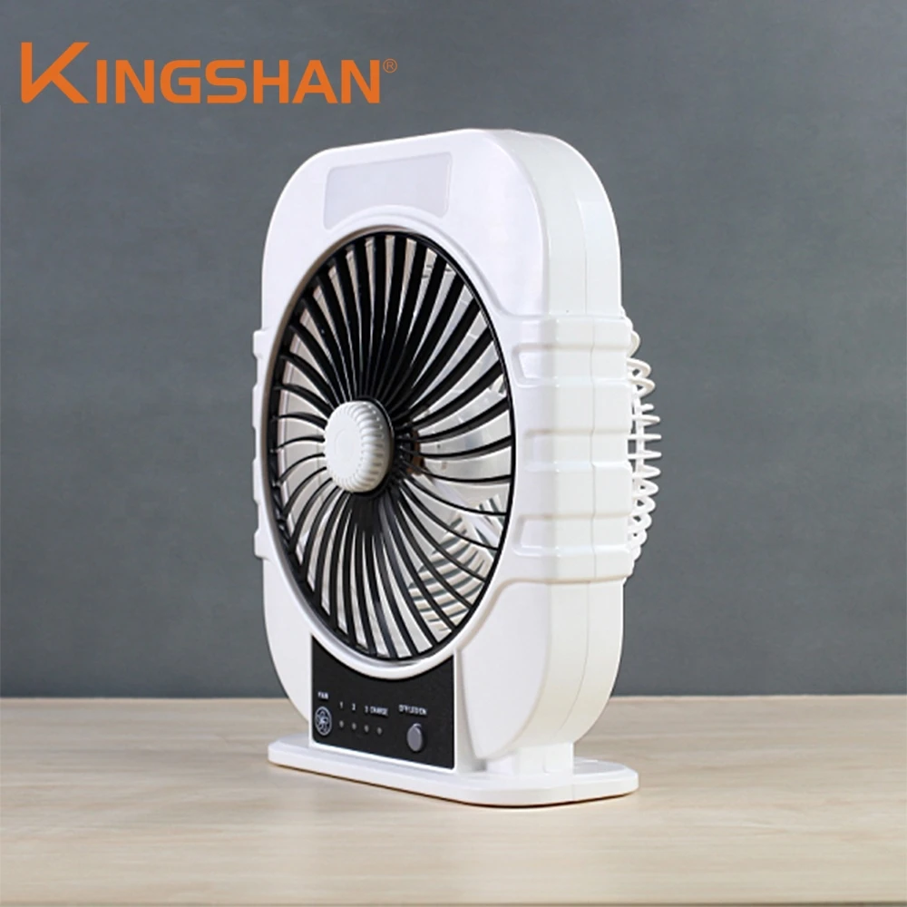 8 Inch Rechargeable Solar Box Fan ACDC Emergency Fans With Led Light With OEM ODM Service Solar Box Fan