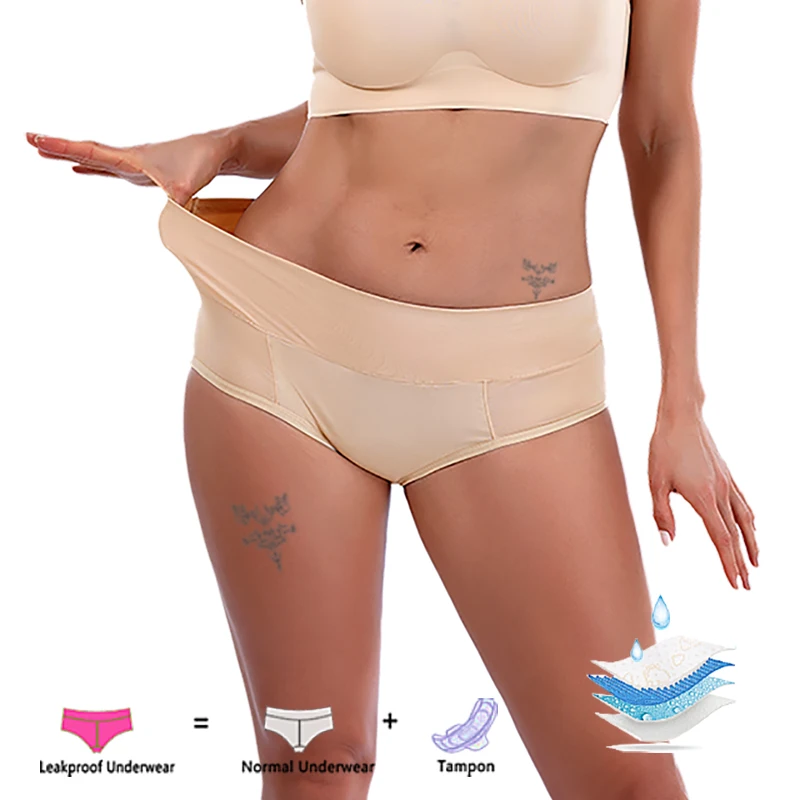 Plus Size Cotton Leak-proof Undies Hot Lingerie Menstrual Period Panty Physiological Pants bamboo underwear