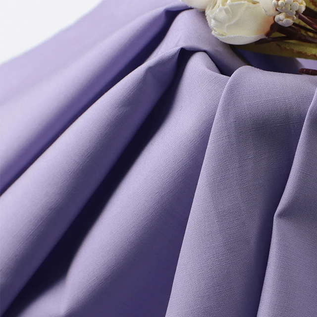 Wholesale 40*40 High Density 144*92 Plain Plain-Dyed Poplin Lyocell Cotton Fabric for Shirts and Dresses