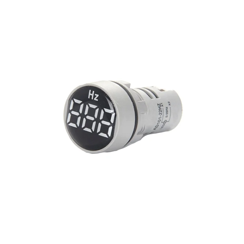 New Designed Oem Service Lights 22Mm Square Led Crystal Membranehertz Frequency Meter 0-99Hz Indicator Lamp