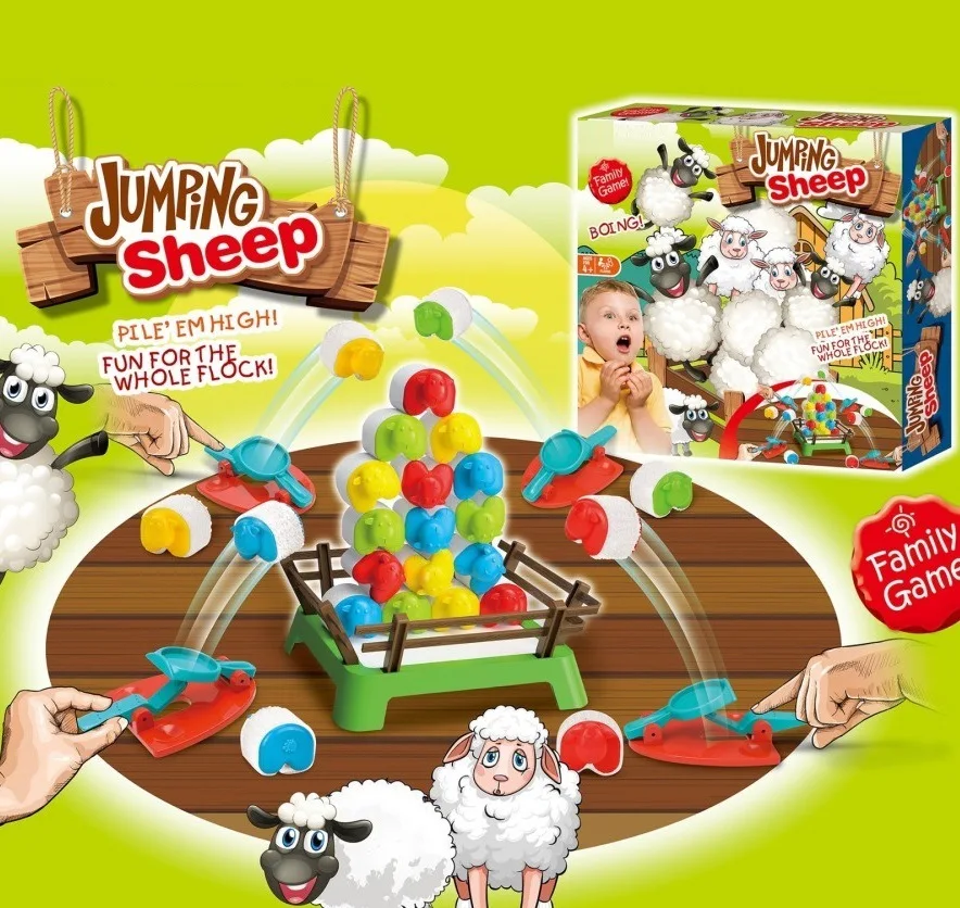 Educational toys Crazy Jumping Sheep Game 2 Player Desktop Game Set Multiplayer Competition Funny Party Toy With Friend Kids
