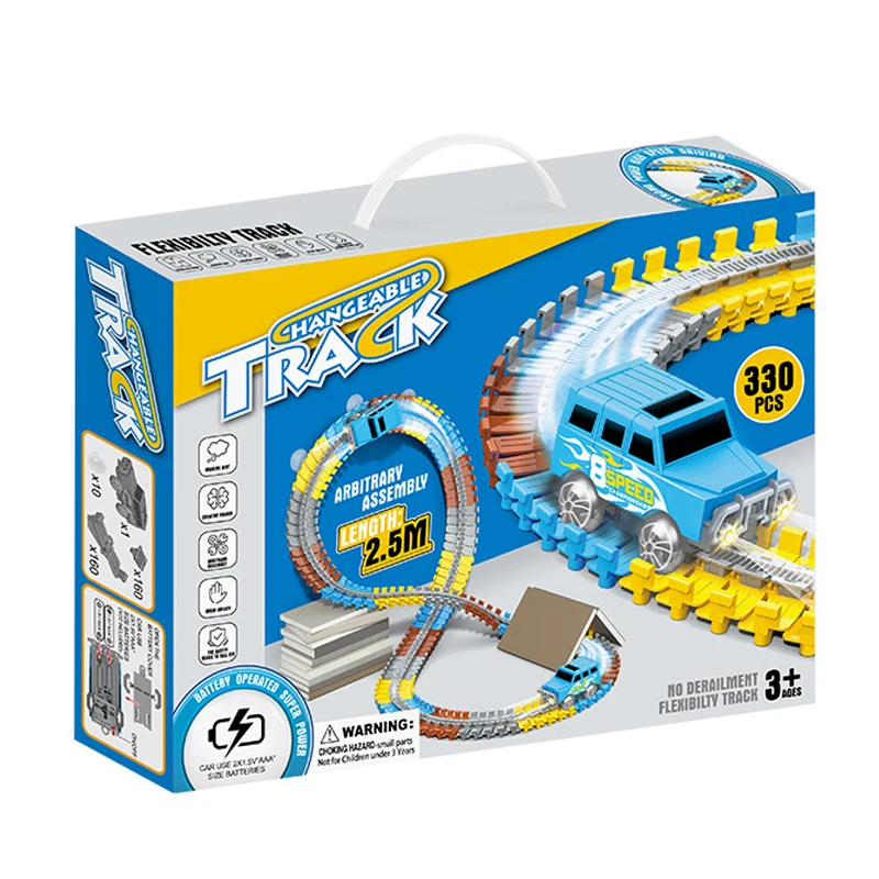 Sliding train classic flexibility assembly diy electric toy car track set