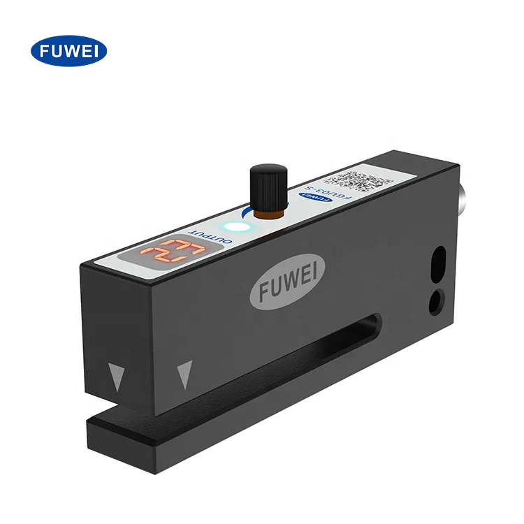 FUWEI M8 4PIN Slot Type Photoelectric Label Sensor Aluminum Alloy Non transparent Label Sensor