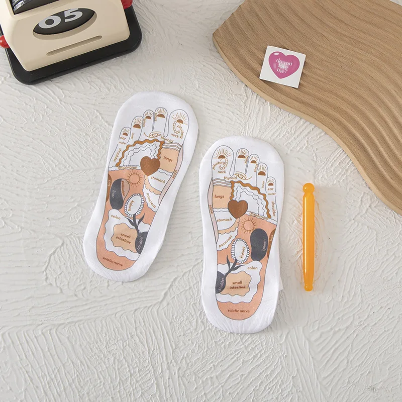 New Style Foot Acupressure Socks Foot Massage Cotton Socks With Stick