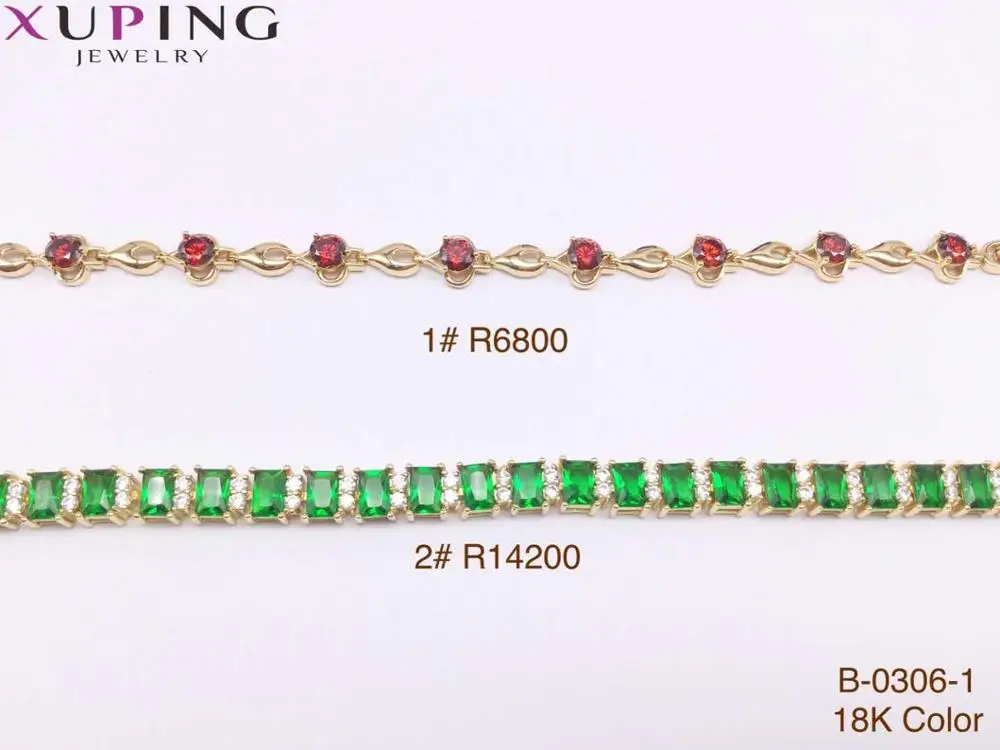 Free Shipping Yiwu Xuping Jewelry Hot 18K Gold Plated Mixed Color Button Bracelet Synthetic Zircon New Fashion Charm Bracelets