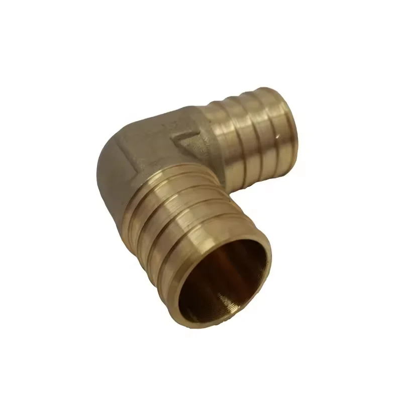 Green Valve High Quality 1/2'x1/2' Elbow Pipe Fitting Brass Crimp 90 degree Elbow for Gas and Water Plumbing