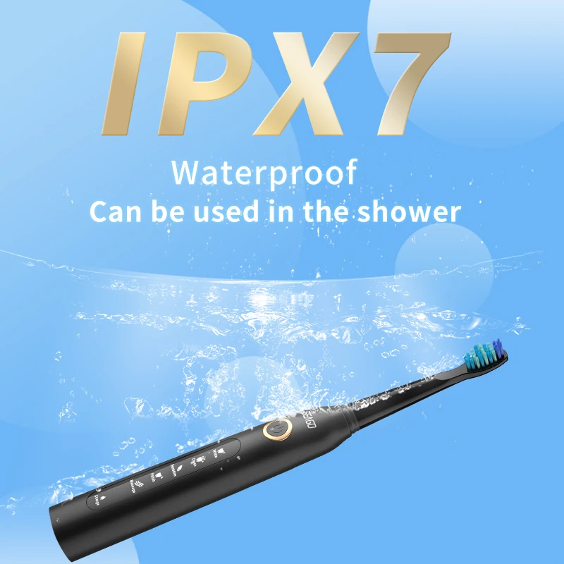 Wholesale Rechargeable Electric Toothbrush with Travel Case Sonic Toothbrush for Travel 8 Brush Heads with Pressure Sensor