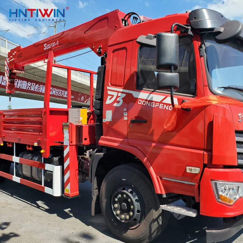 HNTIWIN FACTORY China 5 6.3 8 ton truck crane manipulator telescopic arm mounted on truck