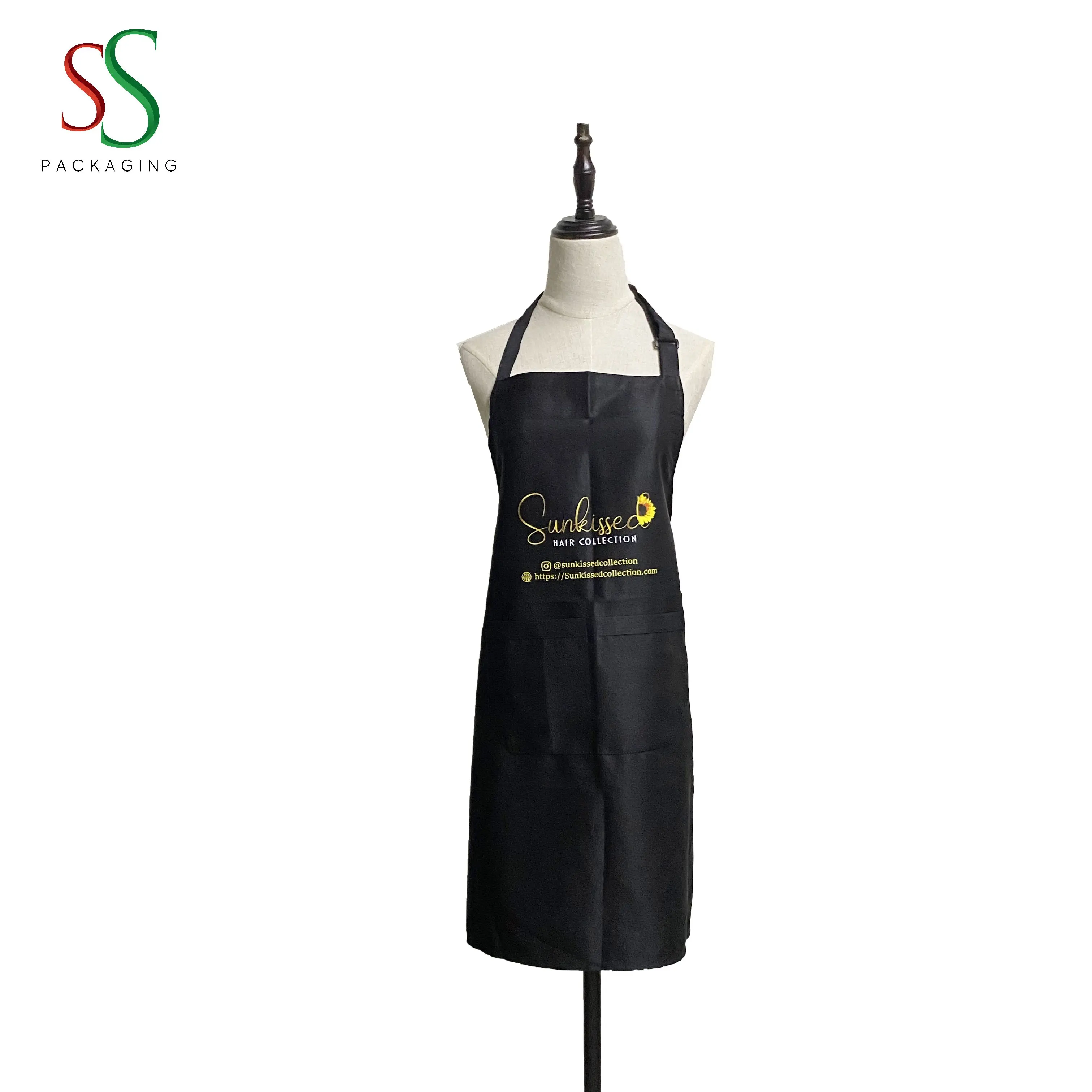 Wholesale stylist Capes Salon Black Hair Apron Salon Custom Logo