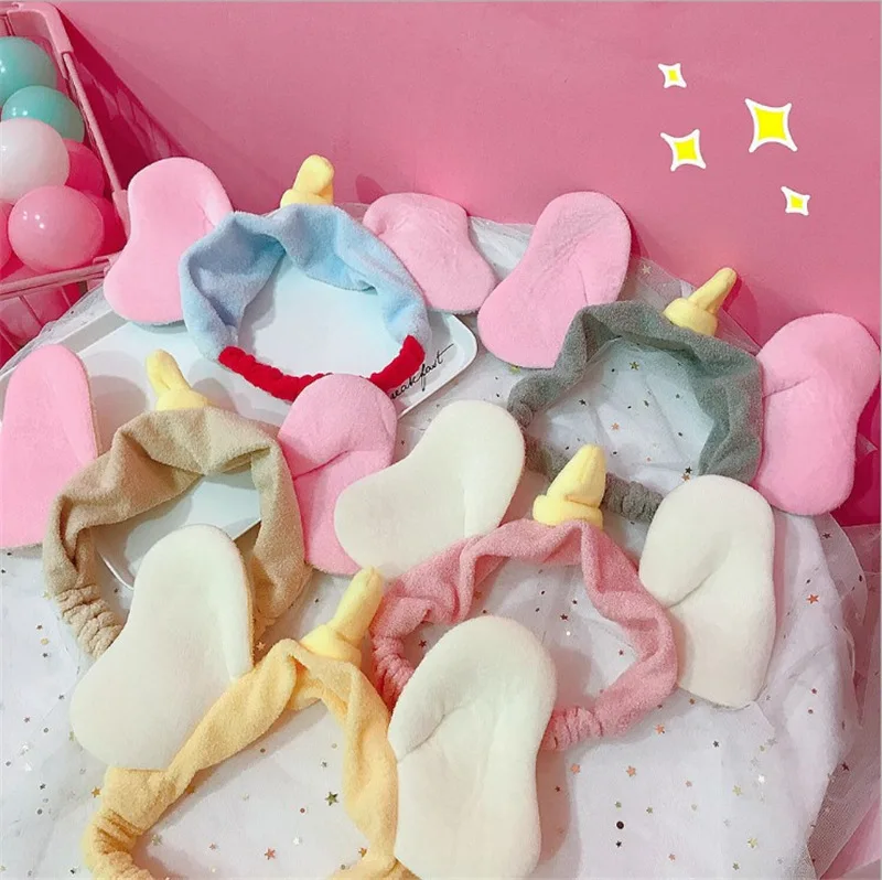 OEM Custom Acceptable Coral Fleece Headband Cartoon Ear Headband Elephant ear baby Child Hairband